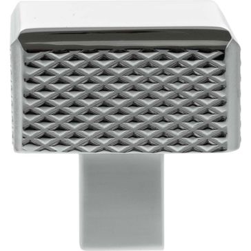 Millhouse Brass Eiffel Knurled Square Cabinet Knob Handle