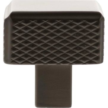 Millhouse Brass Eiffel Knurled Square Cabinet Knob Handle