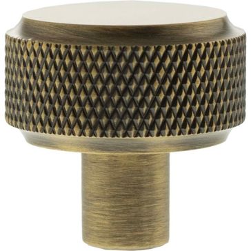 Millhouse Brass Eiffel Knurled Round Cabinet Knob Handle