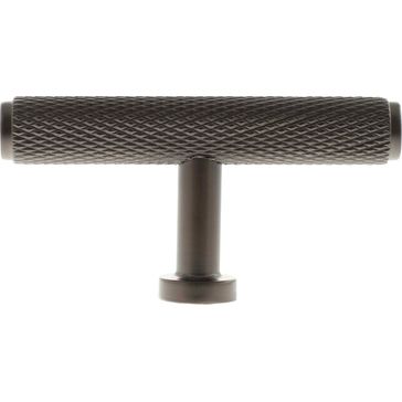 Millhouse Brass Eiffel Knurled T-Bar Cabinet Knob Handle