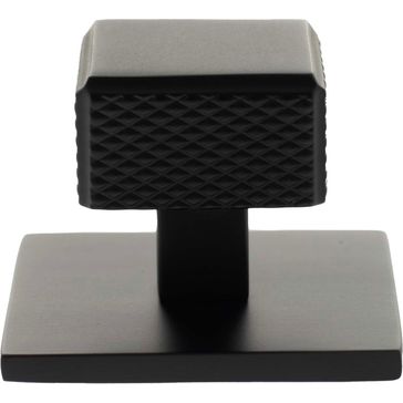 Millhouse Brass Eiffel Knurled Square Cabinet Knob Handle on Backplate alternative