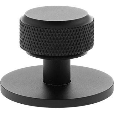 Millhouse Brass Eiffel Knurled Round Cabinet Knob Handle on Backplate alternative