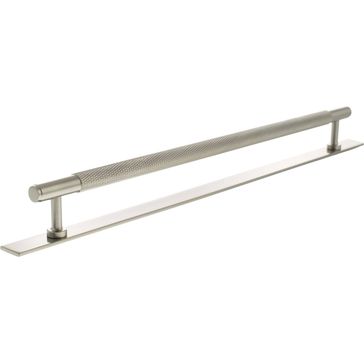 Millhouse Brass Eiffel Knurled T-Bar Cabinet Pull Handle on Backplate alternative