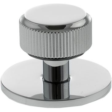 Millhouse Brass Battersea Linear Round Cabinet Knob Handle on Backplate