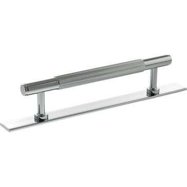 Millhouse Brass Battersea Linear T-Bar Cabinet Pull Handle on Backplate