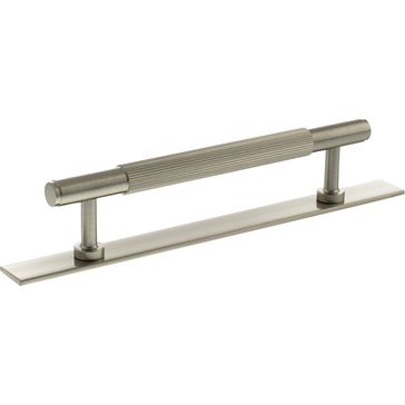 Millhouse Brass Battersea Linear T-Bar Cabinet Pull Handle on Backplate