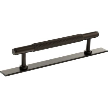 Millhouse Brass Battersea Linear T-Bar Cabinet Pull Handle on Backplate