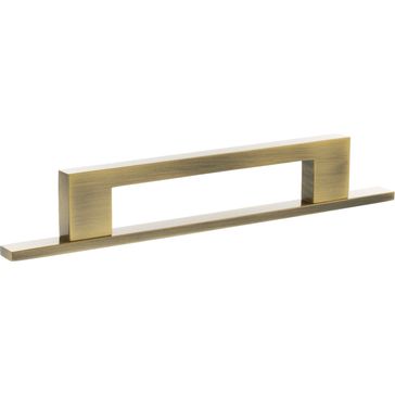 Millhouse Brass Empire Slim Cabinet Pull Handle on Backplate