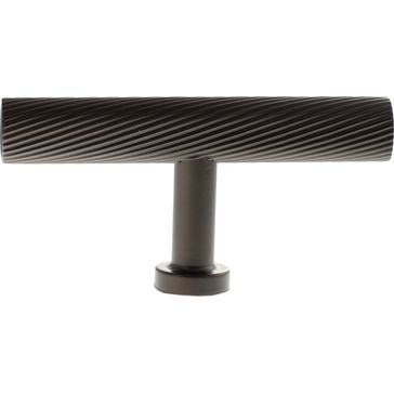 Millhouse Brass Paddington Spiral T-Bar Cabinet Knob Handle