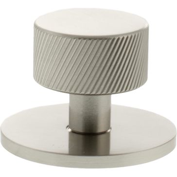 Millhouse Brass Paddington Spiral Round Cabinet Knob Handle on Backplate