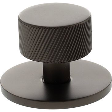 Millhouse Brass Paddington Spiral Round Cabinet Knob Handle on Backplate