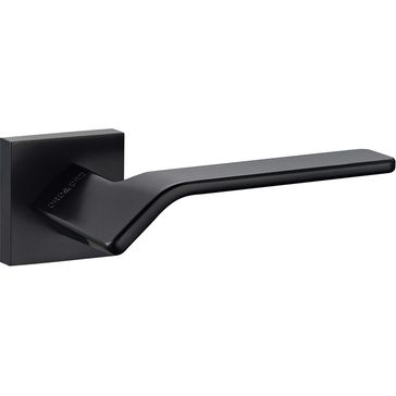 Oro &amp; Oro Frana Lever Door Handle on Square Rose (Matt Black)