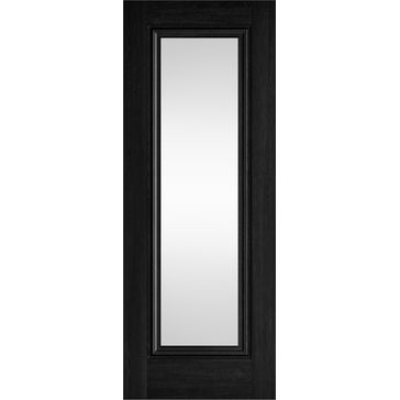 JB Kind Haddon Black Glazed Laminate Internal Door