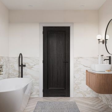 JB Kind Haddon Black Laminate Internal Fire Door alternative