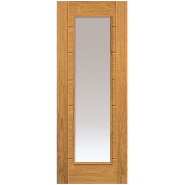 JB Kind Palomino Finished Oak Clear Glazed Internal Door
