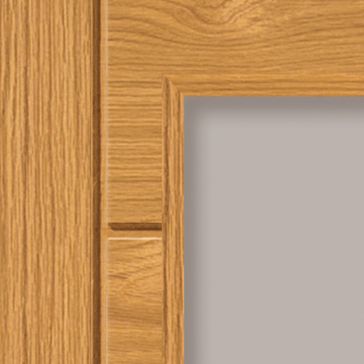 JB Kind Palomino Finished Oak Clear Glazed Internal Door alternative