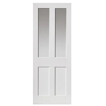 JB Kind Rushmore White Primed Glazed Shaker Door