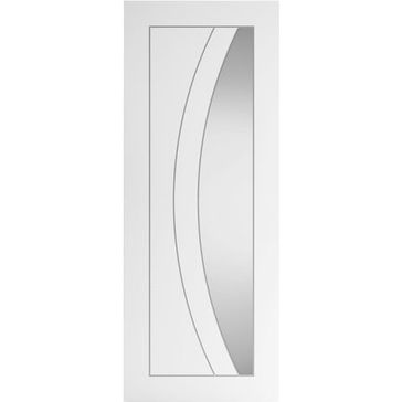 JB Sicily White Primed Clear Glazed Internal Door