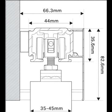 Runners Sliding Systems SlideStraight 80 Wardrobe Sliding System Track Kit alternative