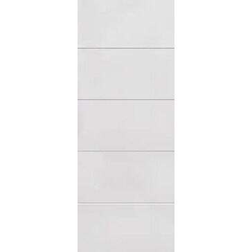 JB Kind 4 Line Horizontal Moulded Panel White Primed FD30 Fire Door