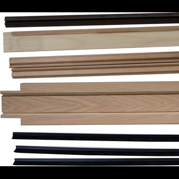 Runners 100mm Timber Jamb Kit for Standard Pocket Door c/w Brushes and Seals
