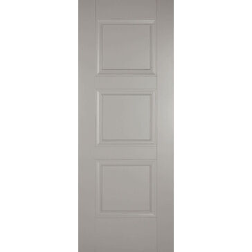 LPD Amsterdam 3 Panel Primed Silk Grey Internal Door