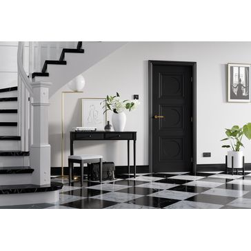 LPD Antwerp 3 Panel Black Primed Internal Door alternative
