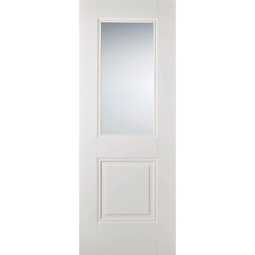 LPD Arnhem 1 Panel White Primed 1 Light Glazed Internal Door