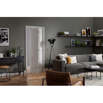 LPD Mexicano Modern 5 Panel White Primed Bi-Fold Door alternative