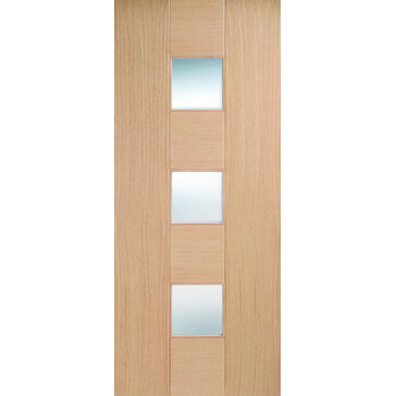 LPD Catalonia Pre-Finished Oak 3 Light Glazed Internal Door