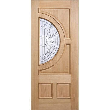 LPD Empress Unfinished Oak Glazed Front Door