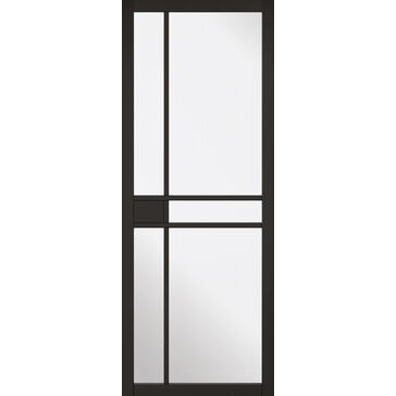 LPD Greenwich Glazed Black Primed Internal Door