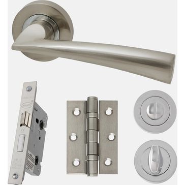 LPD Mars Polished Chrome / Satin Nickel Door Handle Pack  alternative