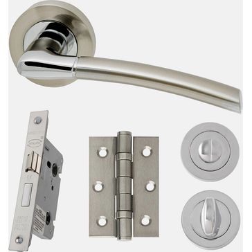 LPD Mercury Polished Chrome/Satin Nickel Door Handle Pack alternative
