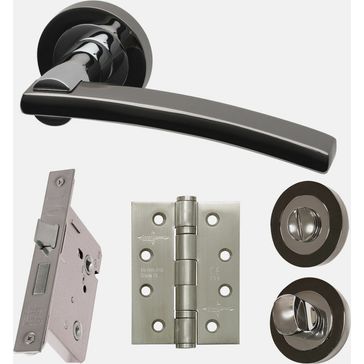 LPD Sirus Polished Chrome / Black Chrome Door Handle Pack alternative