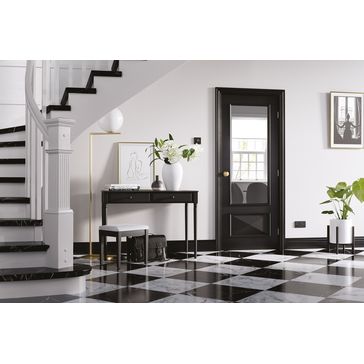 LPD Knightsbridge 1 Light Clear Glazed Glass Primed Black Internal Door alternative