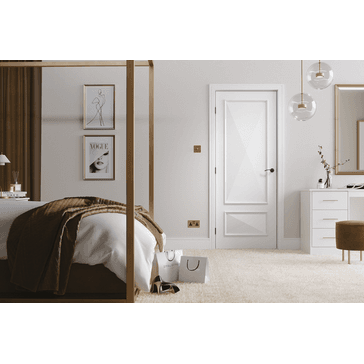 LPD White Primed Knightsbridge 2P FD30 Fire Door alternative