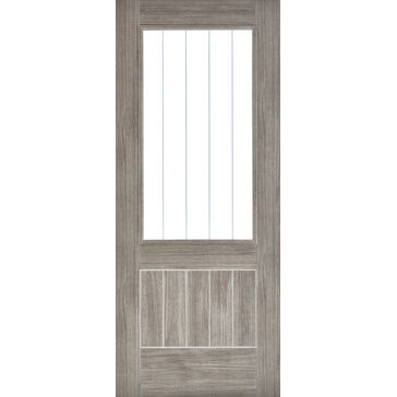 LPD 1 Light Mexicano Light Grey Glazed Laminated Internal Door