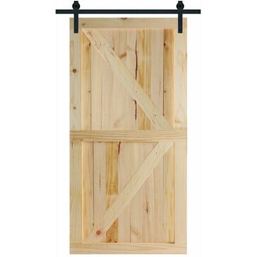 Door Giant Knotty Pine Top Mounted Internal Sliding Barn Door - 2134mm x 970mm