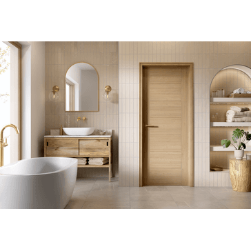 LPD Carini 7 Panel Unfinished Oak Internal Door alternative