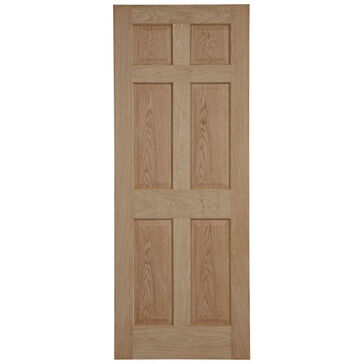 Door Giant Georgian-Style Unfinished Oak Veneered 6 Panel Internal Door