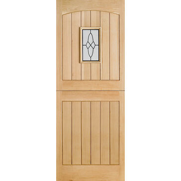LPD Cottage-Style Unfinished Oak 1 Light Glazed Stable Door