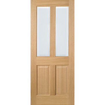 LPD Richmond Unfinished Oak 2 Light Glazed Internal Door