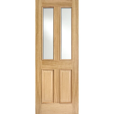 LPD Richmond RM2S Unfinished Oak Glazed Internal Door (Raised Edge Mouldings)