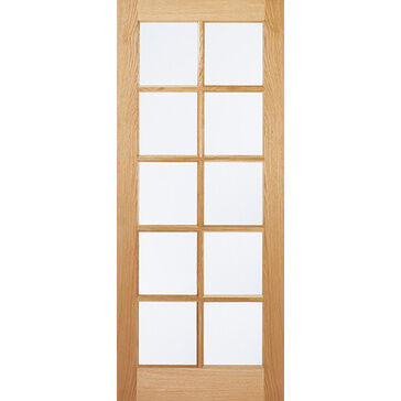 LPD SA Unfinished Oak 10 Light Glazed Internal Door