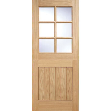 LPD Cottage-Style Unfinished Oak 6 Light Glazed Stable Door