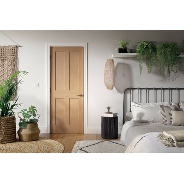 LPD London 4 Panel Pre-Finished Oak Internal Door alternative