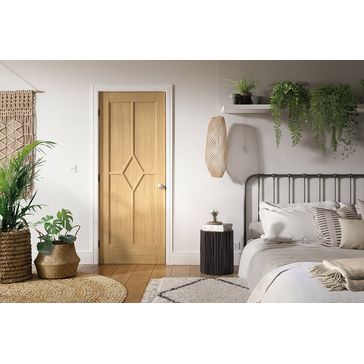 LPD Reims 5 Panel Pre-Finished Oak Internal Door alternative