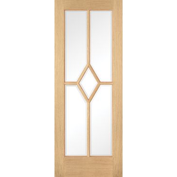 LPD Reims Pre-Finished Oak 5 Light Glazed Internal Door