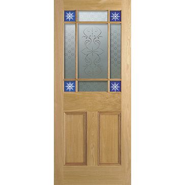 LPD Downham Unfinished Oak 9 Light Unglazed Internal Door alternative